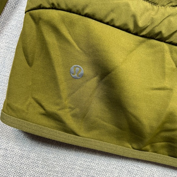 Lululemon Down For It All Hooded Quilted Down Puffer Jacket Men Large Green - Picture 10 of 14